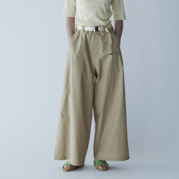 MEYAME（メヤメ） MEYAME / SIDE LINE WIDE PANTS (CHINO) BEIGE