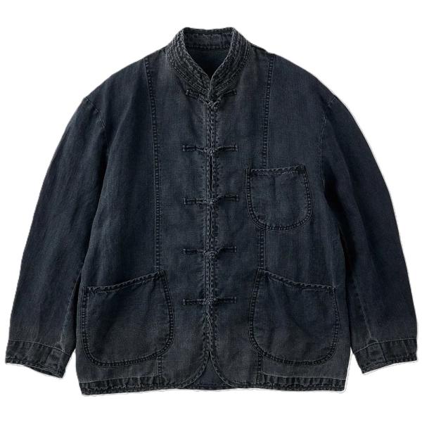 PORTER CLASSIC（ポータークラシック） BLACK LINEN CHINESE JACKET