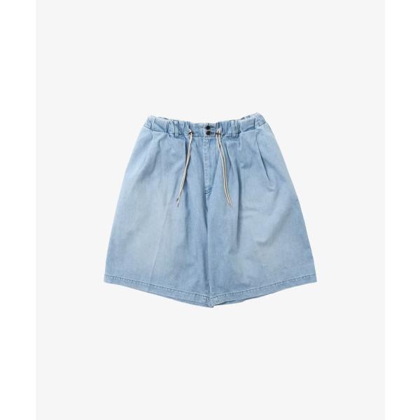 Sillage シアージ circular short pants denim bleached サーキュラー