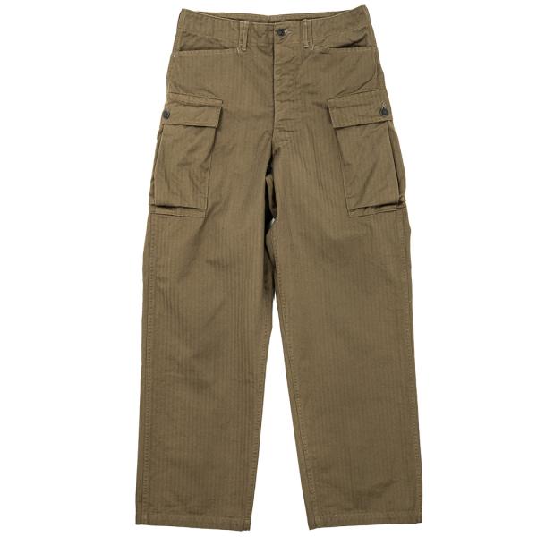 WORKERS ワーカーズ M43 Trousers Mod, Khaki Herringbone ミリタリー