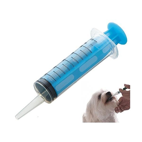 【miyabi】老犬・老猫用 給水シリンジ Lサイズ 犬猫兼用 水分補給・流動食用（ブルー）