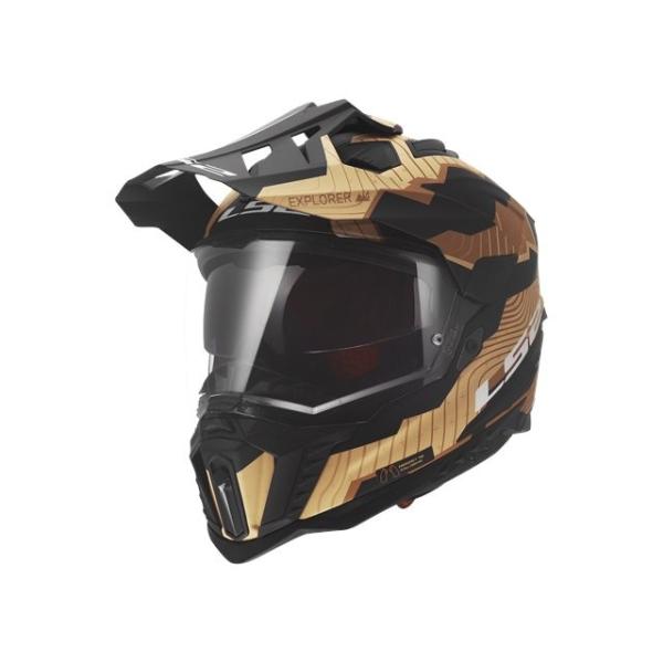 外部倉庫在庫有り LS2 エルエスツー ヘルメット EXPLORER PLUS F マット ブラウン サンド XL (60-61cm) 467016517XL