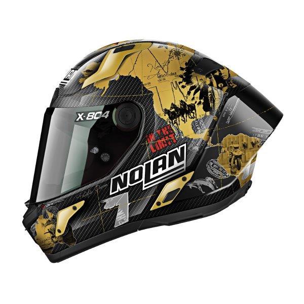 NOLAN フルフェイスヘルメット ブラック/ゴールド　X-804RS DAYTONA（デイトナ） 在庫有り NOLAN X-804RS ULTRA CARBON CHECA