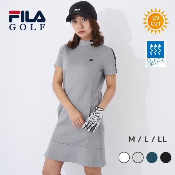 FILA レディース ゴルフ ワンピース GOLF 半袖 ダンボールニット