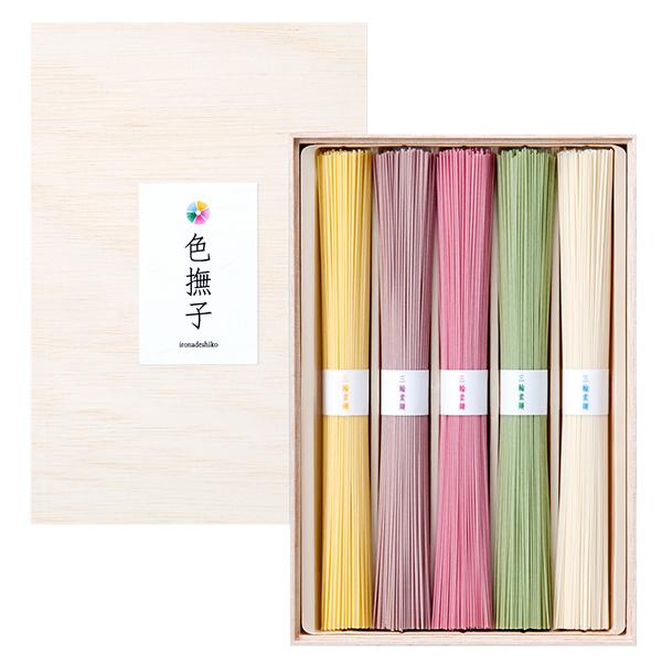 ※こちらの商品は、3営業日程度にて発送いたします。【商品説明】●商品内容：手延べ三輪素麺 木箱入り（かぼす・紫芋・うめ・しそ・白）各50g×1束●箱サイズ：約幅20.3×奥行13.7×高さ3.6cm●生産国：日本※メーカー都合により、デザイ...