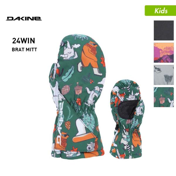 DAKINE/ダカイン キッズ ミトングローブ BRAT MITT WINTER 24 BD237-796かなり寒いコンディションに対応する保湿レベル４のキッズサイズのスノーグローブ。保温素材のハイロフト（リサイクルポリエステル50％）が高...