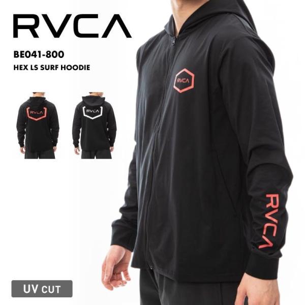 RVCA（ルーカ） メンズ 長袖 ジップ ラッシュガード フード付き