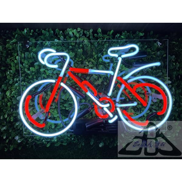 ネオンサイン 自転車型 ガラス サイクルモチーフ 店舗装飾壁掛け led 看板  おしゃれ 店舗用 電飾 サインボード カフェ イルミネーション オーダーメイド可能