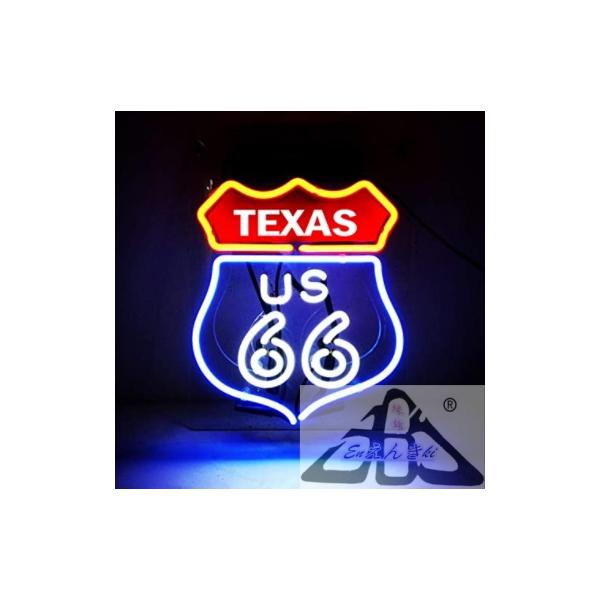 ネオンサイン  TEXAS US66 ガラスネオン 看板 インテリア 照明 カフェ装飾 壁掛け led 看板 アメリカン雑貨 おしゃれ  イルミネーション オーダーメイド可能