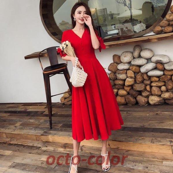 赤 リボン ワンピース」の人気商品一覧 | 安い商品を通販サイト