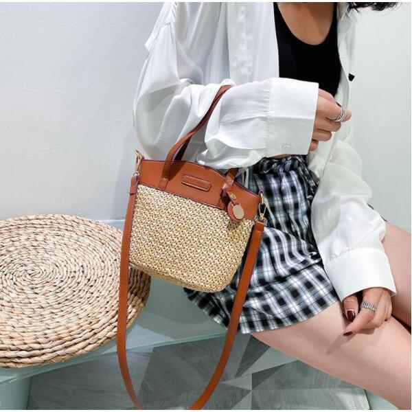 かごバッグ　手提げ 　大人 可愛い 編みバッグ　レディース サマーバッグ 鞄 楽天市場】【限定！クーポンで2480円】かごバッグ バケツ型