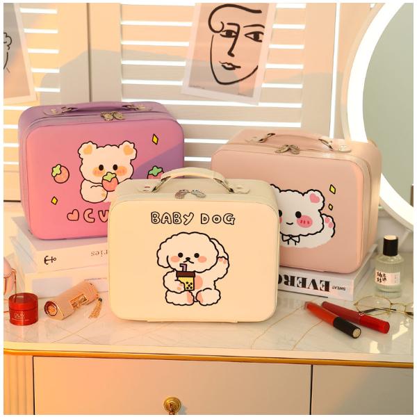 化粧ポーチ メイクボックス メイクポーチ 大容量 蓋付き メイク道具