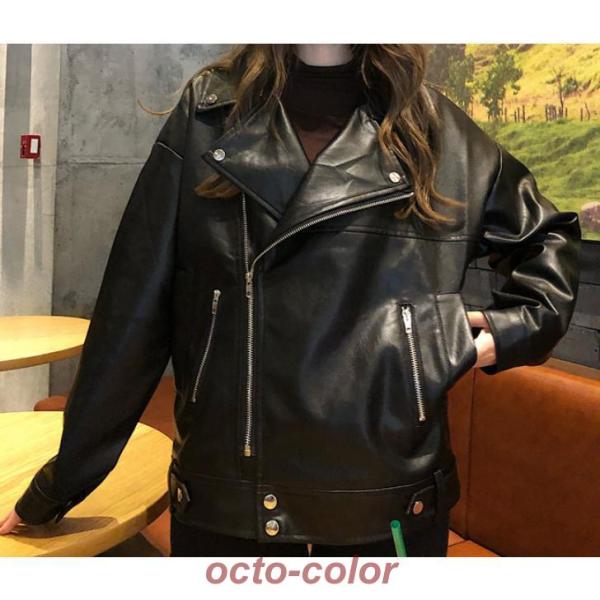 フェイクレザー ショートジャケット アウター ジャケット ショート丈