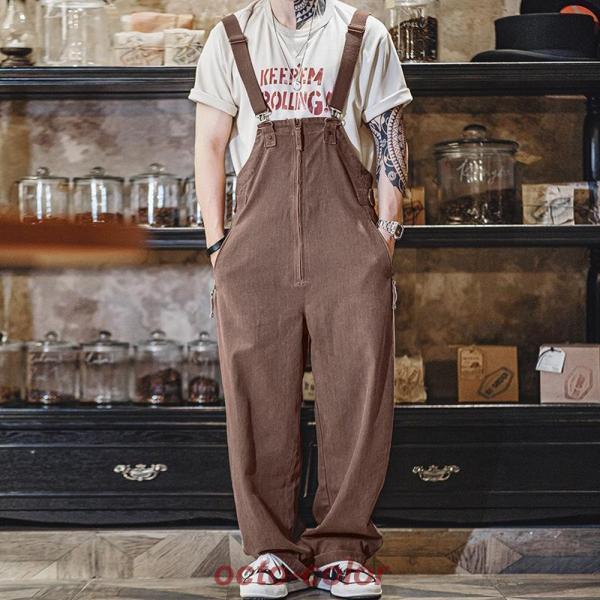 パンツ ズボン メンズ サロペット デッキパンツ へリンボン オーバーオール サスペンダーパンツ アメカジ ミリタリー ヴィンテージ ワーク COTTON OVERALL 作業服 作業着 つなぎ ツナギ オールインワン【商品詳細】デッキパン...