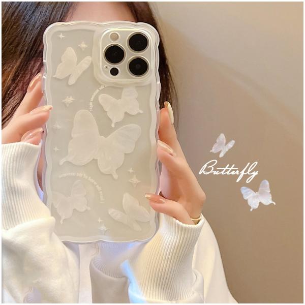 iPhone14 ケース クリア 蝶 iPhone13 ケース iPhone14Pro Plus