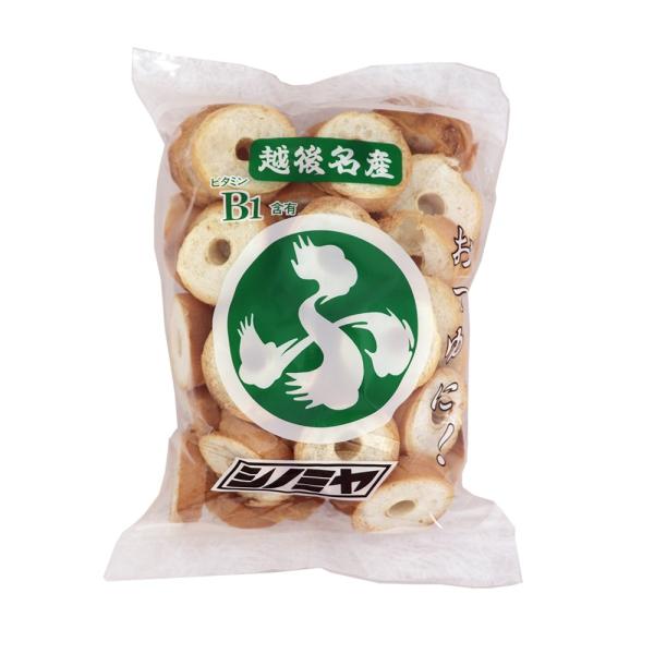 新潟県上越市の老舗麩製造所の篠宮麩店の車麩。小ぶりな麩でお味噌汁などの汁物にオススメです。商品名/内容量：焼き麩 54枚入×1袋