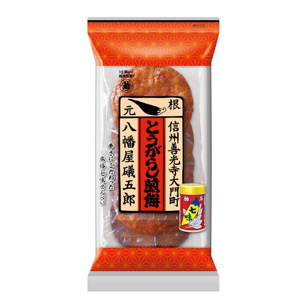 八幡屋礒五郎の七味使用 七味とうがらし煎餅 6枚入×12袋 越後製菓せんべい 国産米100%