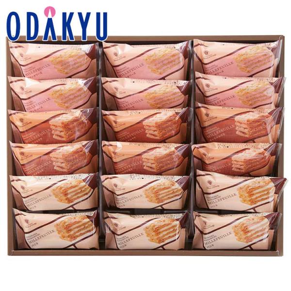 箱サイズ：W33.4×L26.7×H5.0(cm)賞味期間：製造日から90日（配送日から60日）内容：横浜馬車道ミルフイユ（バニラ・キャラメルラテ・フランボワーズ×各6個）