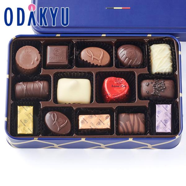 バレンタイン 2026 レオニダス プラリネギフトアソート缶 14個入