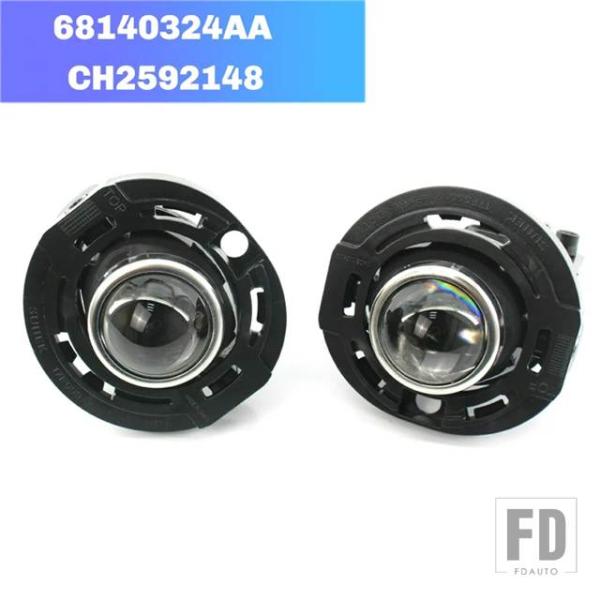 【並行輸入品】1ペア 68140324AA CH2592148 左＆右フロントフォグランプ 電球付き ジープ コンパス 2011-2017 クライスラー 200