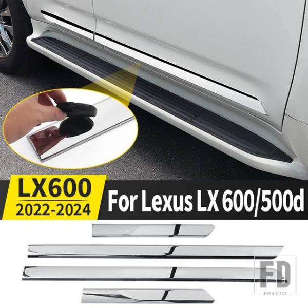 【並行輸入品】レクサス LX600 500D LX 600 2022-24 外装 アップグレード スタイリング ドアクローム装飾ストリップ