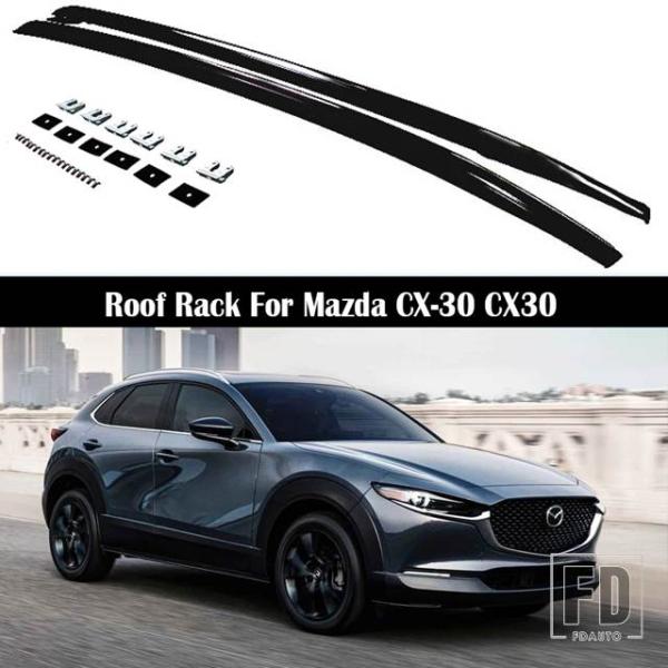 並行輸入品 OEMスタイルルーフラック マツダ CX-30 CX30 2020-2024 レールバー ラゲッジキャリアバー トップクロスバーラック レールボック