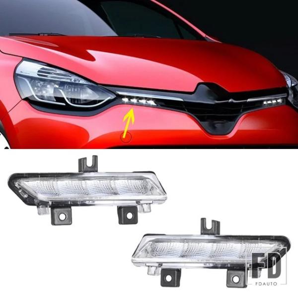 並行輸入品 ルノー キャプチャー クリオ 4 2012-2015用 LEDフロントバンパーライト フォグランプ デイタイムランニングライト ド