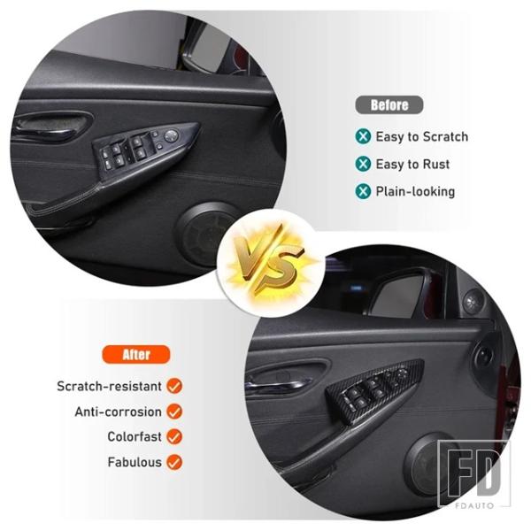 並行輸入品 BMW 6シリーズ E63 E64 630i 650i カブリオレ 2004-2009 パワーウィンドウスイッチ フレーム カバー ステッカー 左ハ