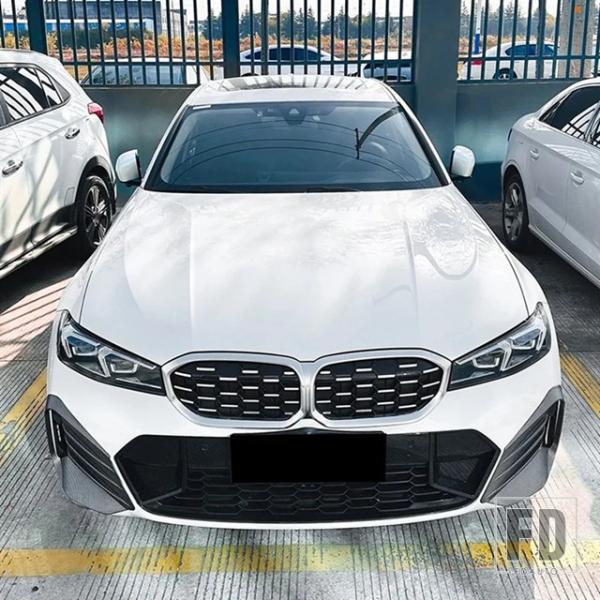 並行輸入品 BMW 3シリーズ G20 G21 LCI Mスポーツ 2023+ フロントフォグランプグリル装飾カバーステッカーサイドカナードスプリッターB