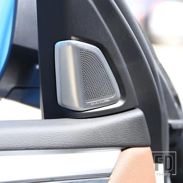 並行輸入品 BMW X5 F15 2014-2018用 シルバーカーオーディオスピーカーツイーターカバートリムステッカー インテリア