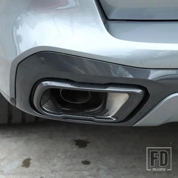 並行輸入品 BMW X5 X6 X7 G05 G06 G07 2019-2025用リアルテールパイプマフラーカバートリム