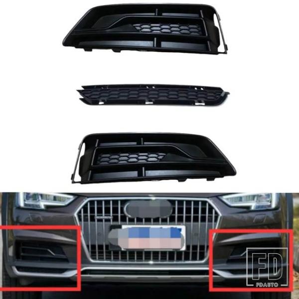 【並行輸入品】アウディ フロントバンパーグリルフォグランプカバー A4 B9 オールロード 2017-2019