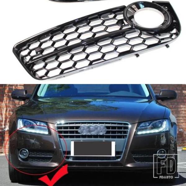 【並行輸入品】アウディ フロントバンパーハニカムフォグランプカバーグリル A5 RS5 2008-2011