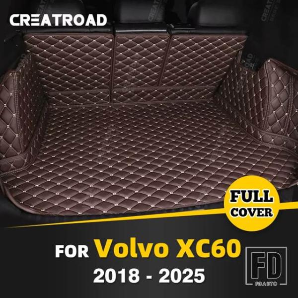 並行輸入品 ボルボ 自動フルカバレッジトランクマット XC60 2018-24 2025 トランクカバーパッドインテリアアクセサリー
