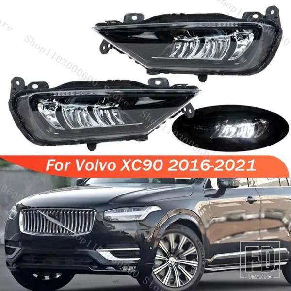 【並行輸入品】ボルボ XC90 2016-2021 LED フォグランプデイタイムランニングライトフロントヘッドライトフォグライト運転日ウインカー 313958
