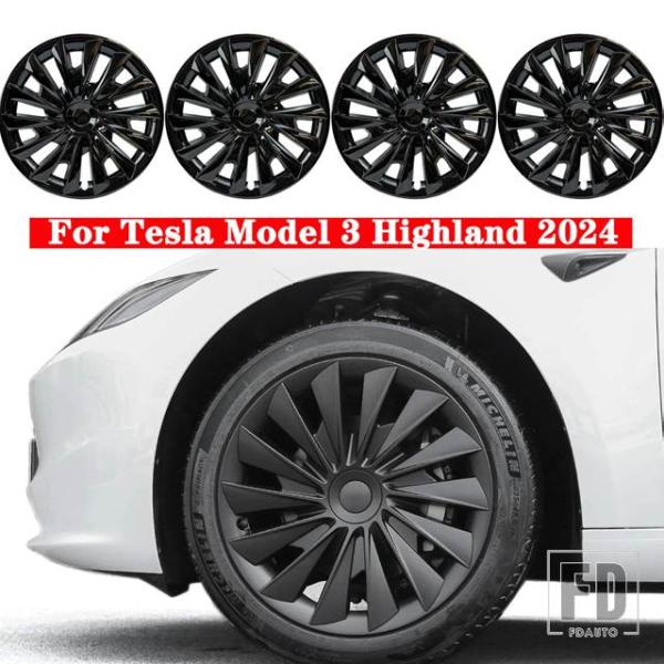 並行輸入品】テスラ モデル3 ハイランド 2024 ホイールキャップ 4個 18