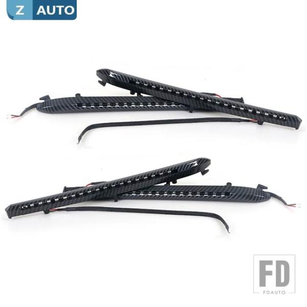 【並行輸入品】アウディ 1セットドアLEDランプシェードA3 S3 8V 2014-2019装飾カーボンカラー車内ムードライト装飾
