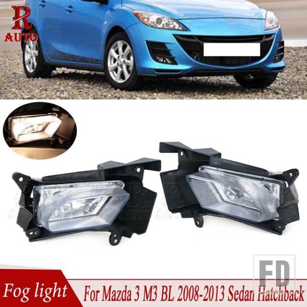 【並行輸入品】マツダ フォグランプカスタム フロントバンパー フォグライトセットキット クローム 3 M3 BL 2008-11-2013 ハッチバック セダン