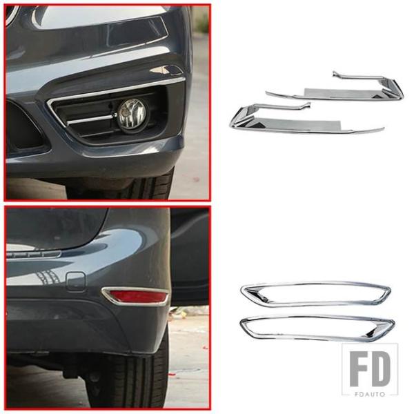 【並行輸入品】BMW 2シリーズ アクティブツアラー F45 F46 2015-2017用 ABS フロント＆リアフォグランプ装飾カバートリムグリル装飾ストリッ