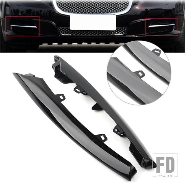 【並行輸入品】2個 左+右 車フロントサイドグリル アンダーバンパー デコレーショントリムアクセサリー ジャガー XJ 2010-2015