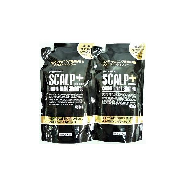 送料無料メール便 ［2個セット］ハツモール　薬用スカルプシャンプー　詰替用　430ｍL入り×２個 ・メール便にて発送致します