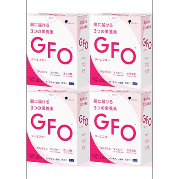 送料無料 ▲［4個セット］GFO　ピーチティー風味　10g×21本入り×4個 ●翌日配達「あすつく」対象商品（休業日を除く）●