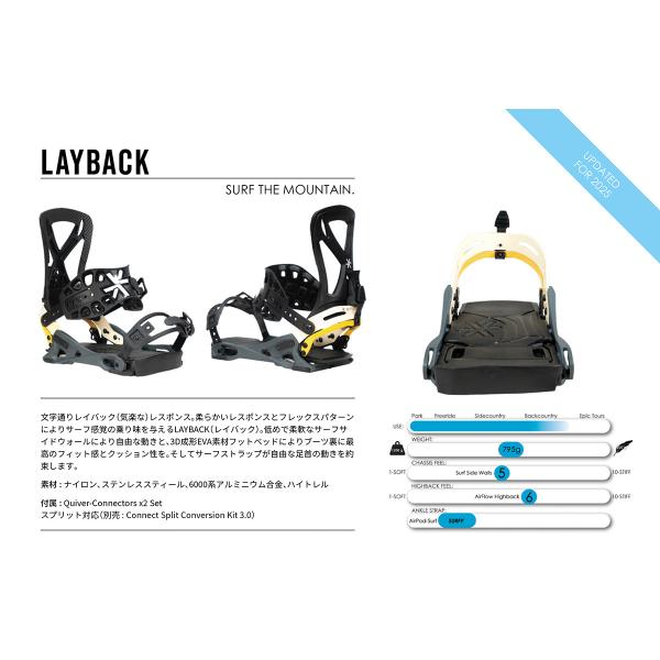 スノーボード ビンディング カラコラム レイバック 24-25 KARAKORAM