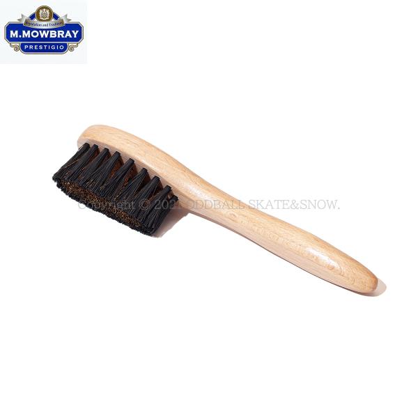 M.MOWBRAY モウブレイ ツイストワイヤーブラシ 汚れ落としスエードケア前のホコリ落とし、仕上げの毛を起こす作業の際、ヌバックのテカリ解消に最適なブラシです。ワイヤーは波型のものを使用しているので、ブラッシング時のあたりが柔らかく、ま...