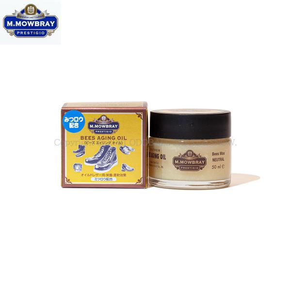 M.MOWBRAY モウブレイ ビーズエイジングオイル 50ml原産国ドイツタイプガラスビン容量50mlカラーニュートラル（無色）用途ワークブーツ、アウトドアシューズ、デッキシューズ トレッキングシューズ等のオイルドレザー(オイルアップレザ...
