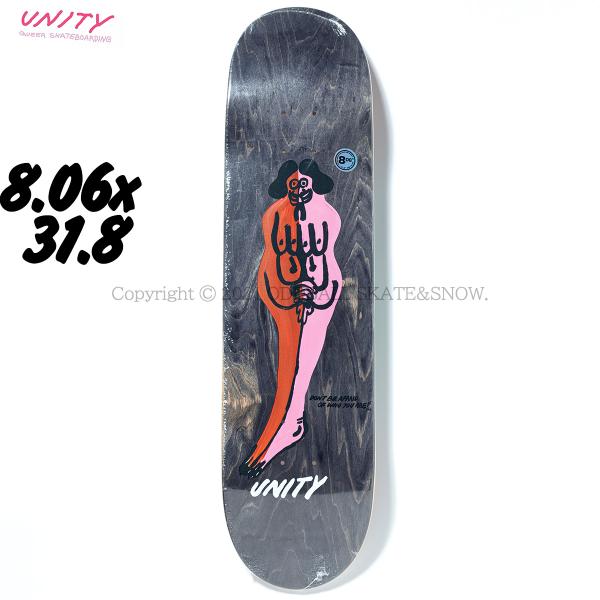 UNITY スケートボードデッキ 8.06 未使用品 UNITY 8.06インチ TOGETHER 8.06 BLACK ユニティー スケボー デッキ