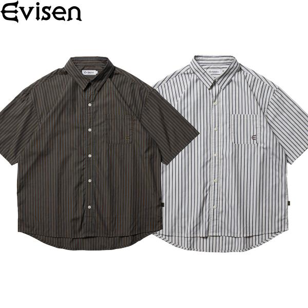 EVISEN SKATEBOARDS WILLIAM SHIRT THE 6TH えびせん ゑ ストライプシャツ 半袖シャツ