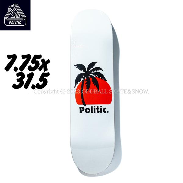未使用 TECHNE 7.75 スケボーデッキ OWL BY PALEHOUSE POLITIC 7.75インチ Palm Tree ポリテック スケボー デッキ : ODDBALL