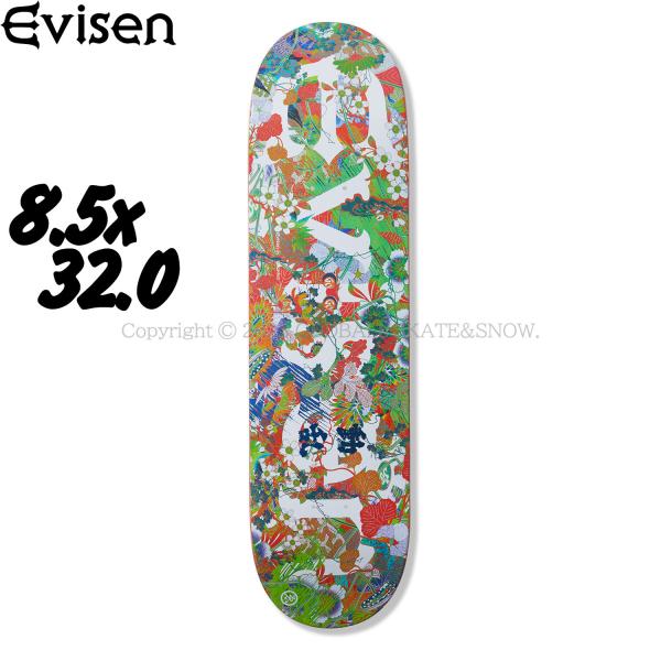 EVISEN SKATEBOARDS 8.5インチ HYAKKA DOURAN MELLOW CONCAVE エビセン スケートボード ゑ スケボー デッキ全長　約81.5cmホイールベース　約36.0cmノーズ長　約18.4cmテール長　...