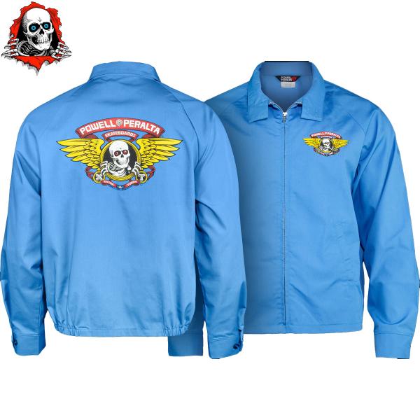 POWELL PERALTA スカルジャンパー 青 パウエルペラルタ ワークジャケット POWELL PERALTA WINGED